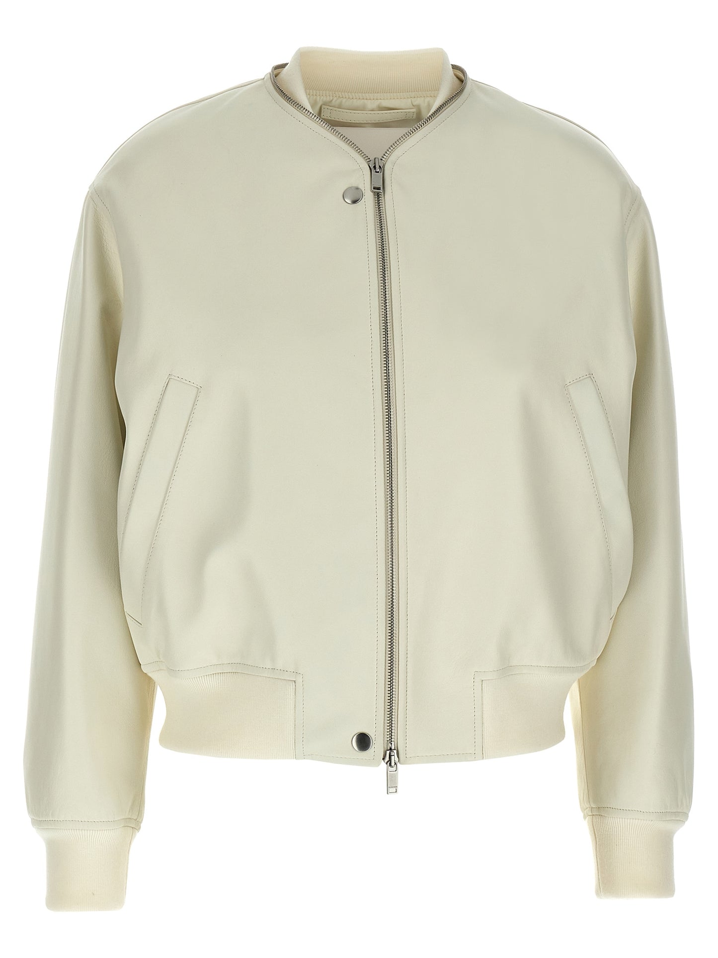 Jil Sander Women Leather Bomber Jacket JIL SANDER