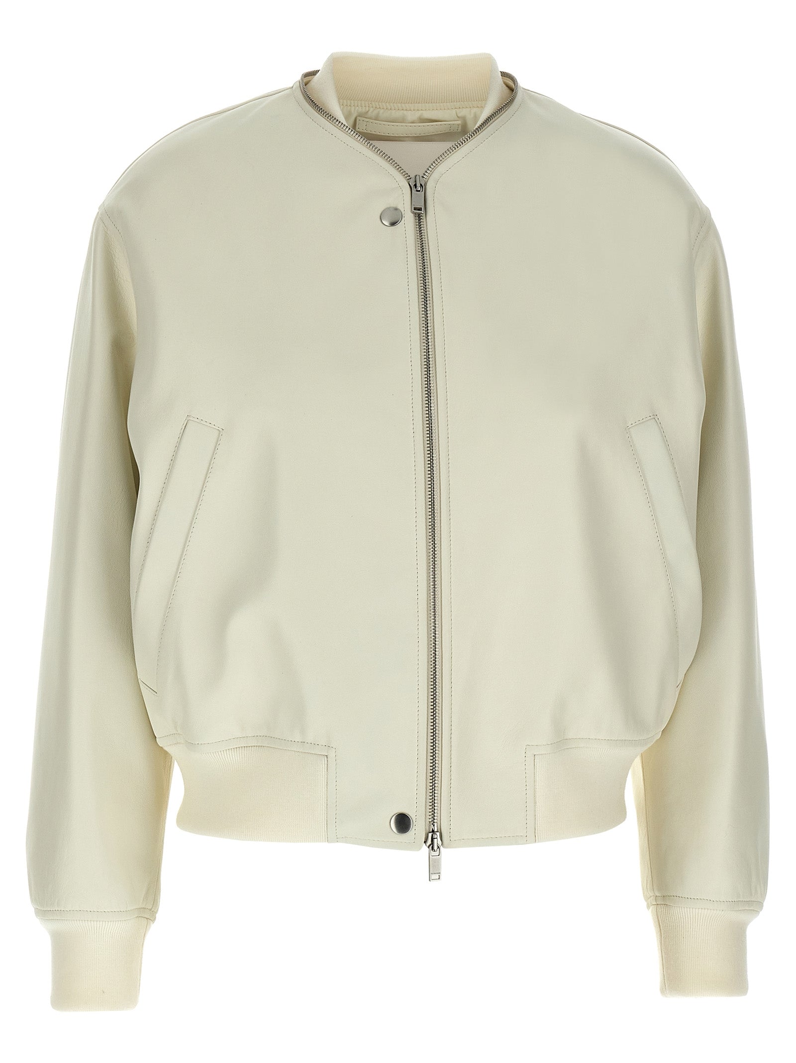 Jil Sander Women Leather Bomber Jacket JIL SANDER