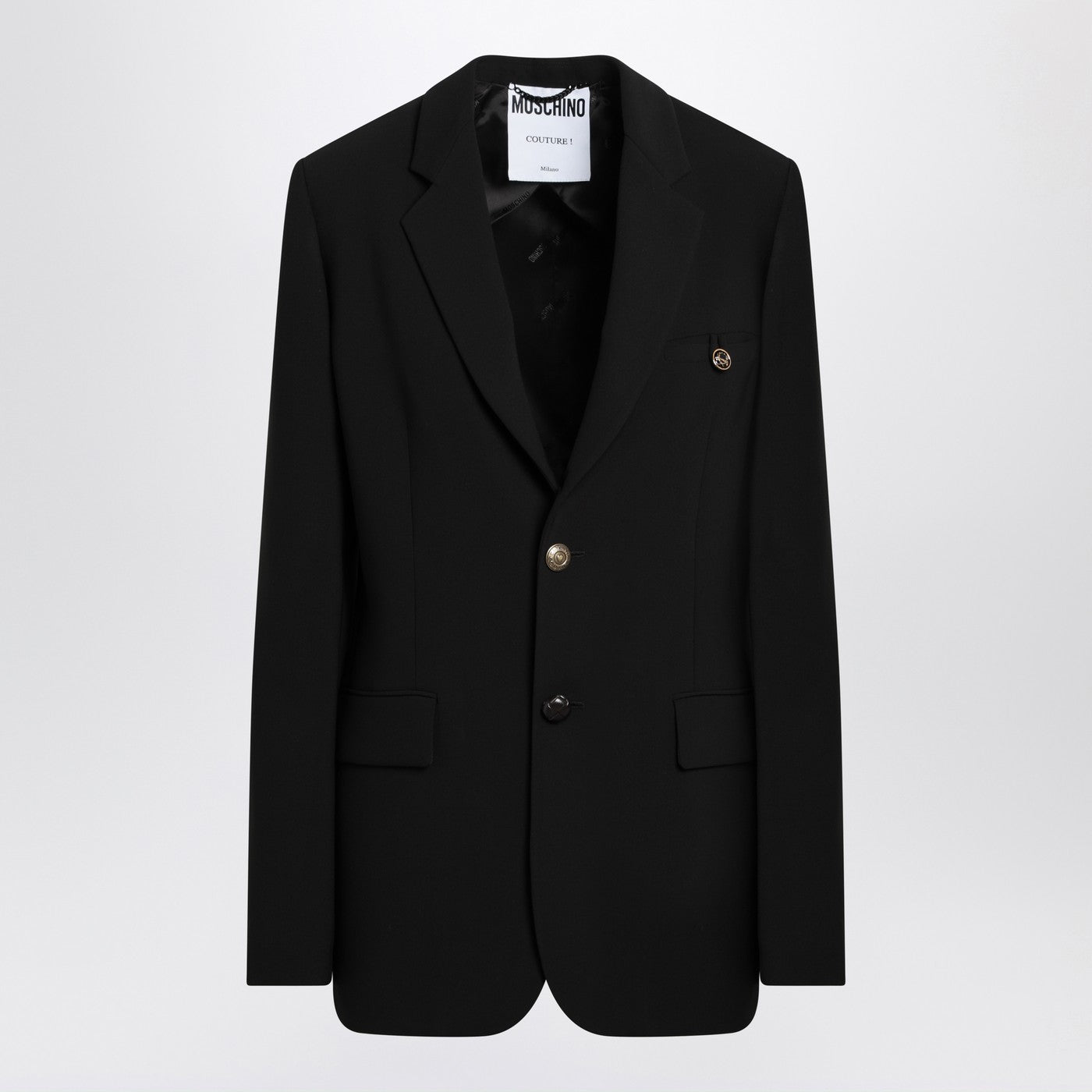 Moschino Black Single-Breasted Jacket Women MOSCHINO