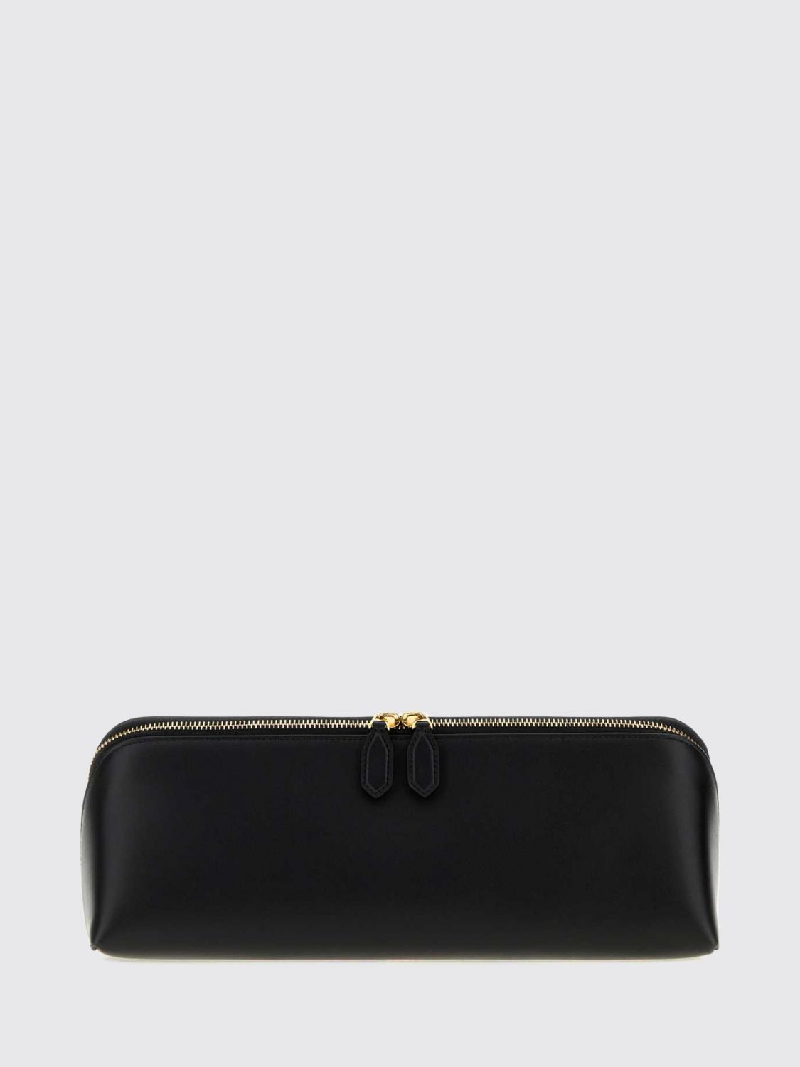 Alai�A Women Delta Smooth Calf Leather Clutch Alaia With Double Zip Closure ALAIA