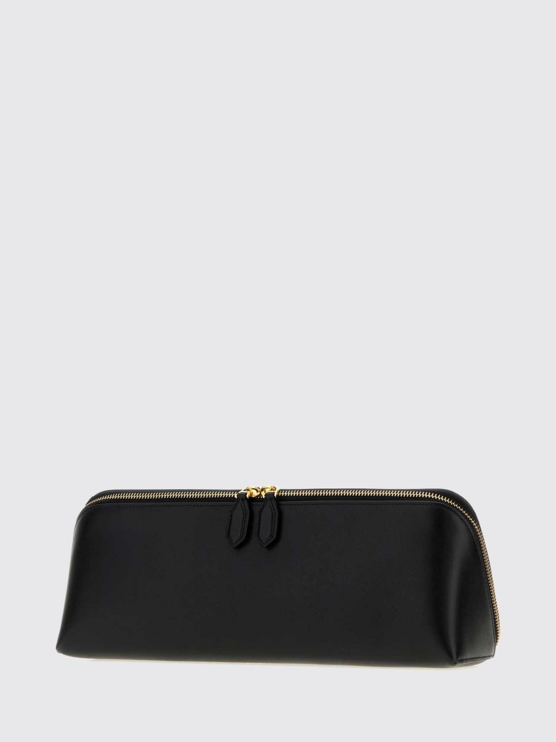 Alai�A Women Delta Smooth Calf Leather Clutch Alaia With Double Zip Closure ALAIA