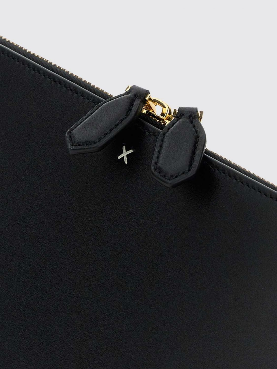 Alai�A Women Delta Smooth Calf Leather Clutch Alaia With Double Zip Closure ALAIA