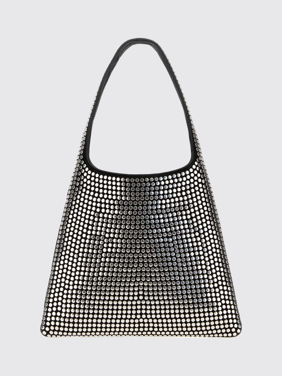 Alai�A Women Studded Leather Hobo Bag Alaia With Flat Handle ALAIA
