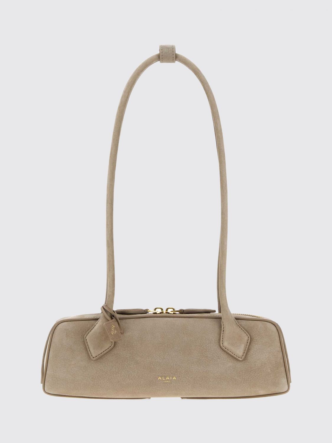 Alai�A Women Le Teckel Nubuck Shoulder Bag Alaia With Double Handle ALAIA