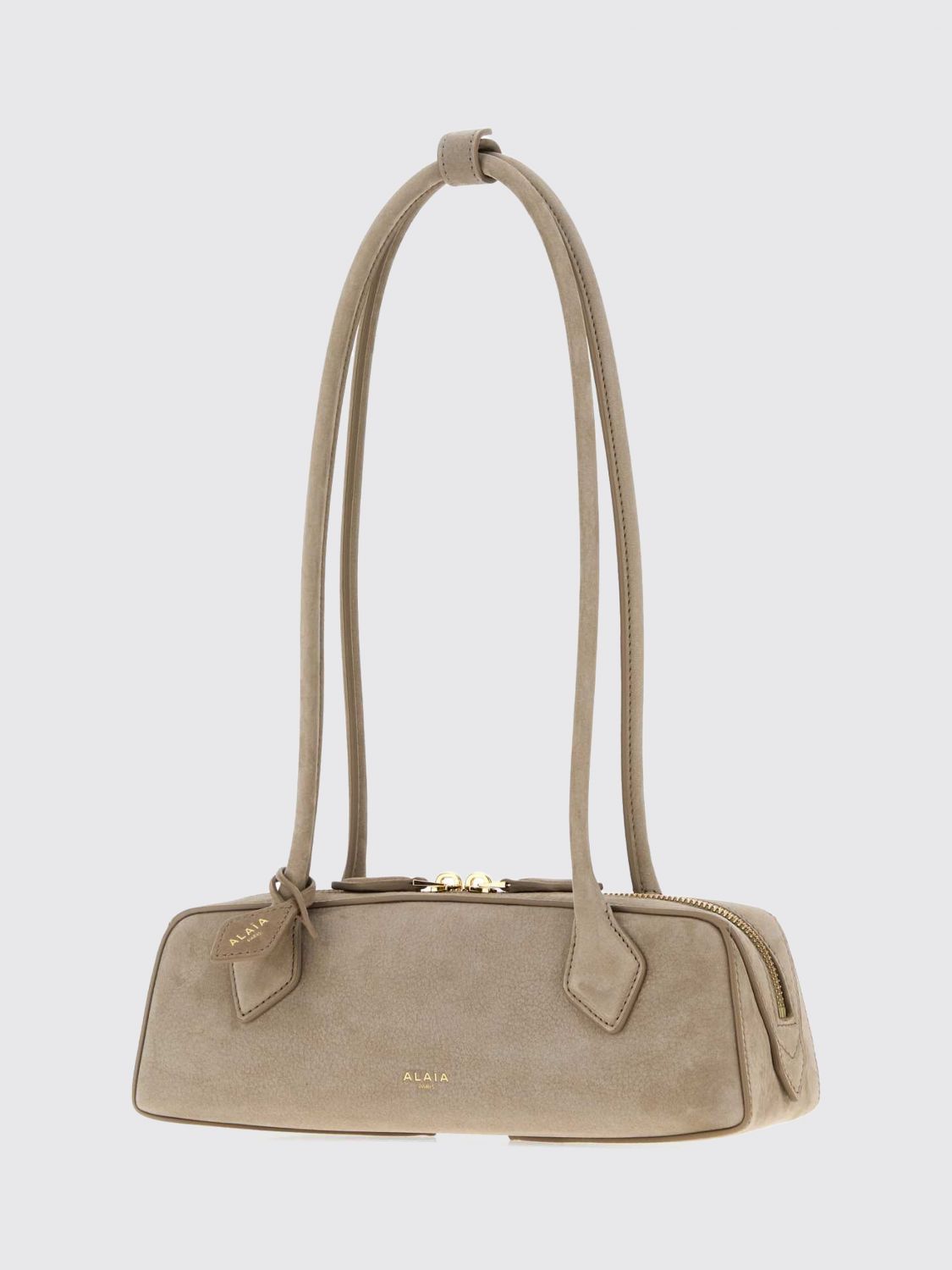 Alai�A Women Le Teckel Nubuck Shoulder Bag Alaia With Double Handle ALAIA