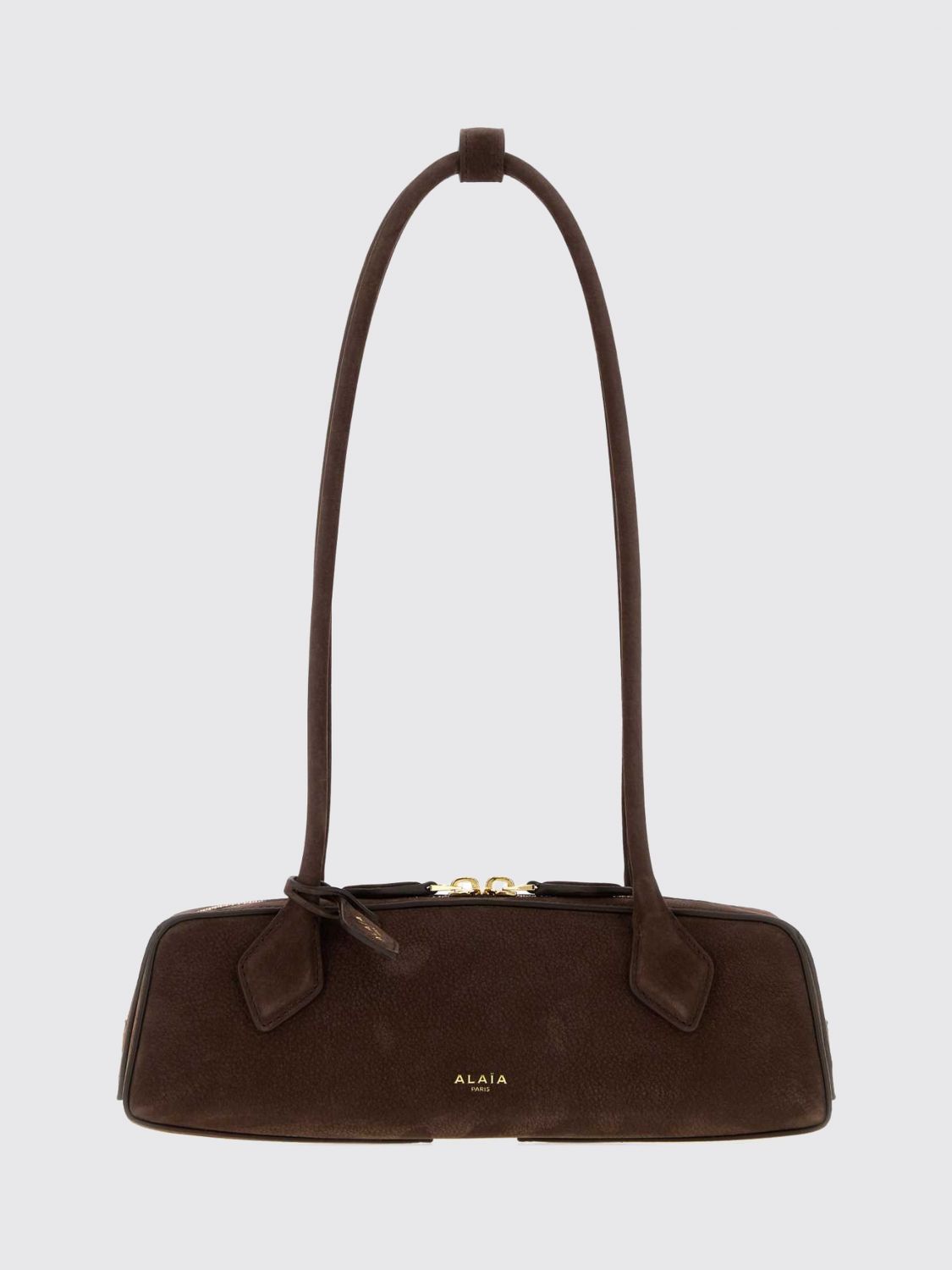 Alai�A Women Le Teckel Nubuck Shoulder Bag Alaia With Double Handle ALAIA