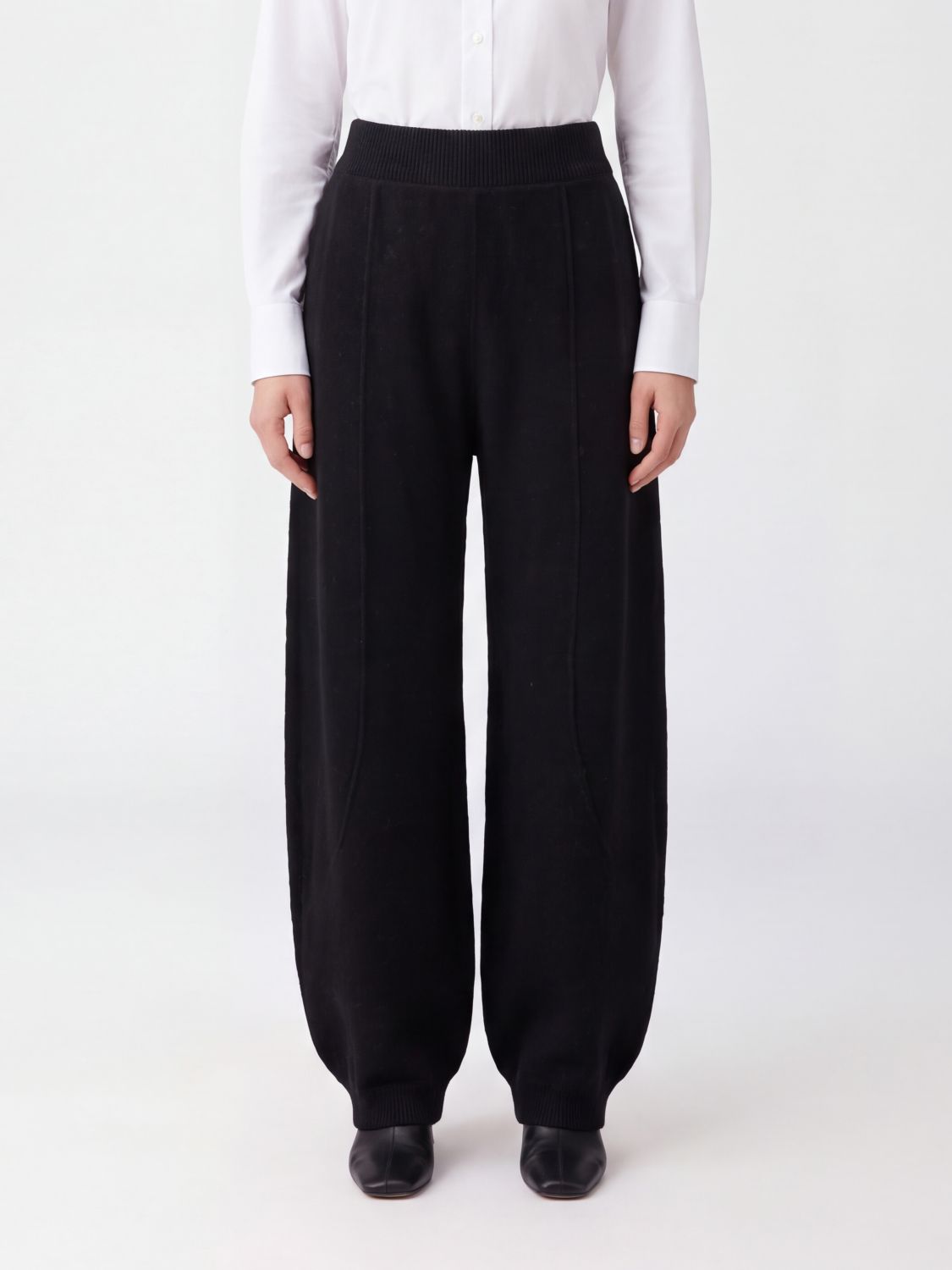Max Mara Women Max Mara Wide-Leg Knit Trousers In Wool And Cashmere MAX MARA