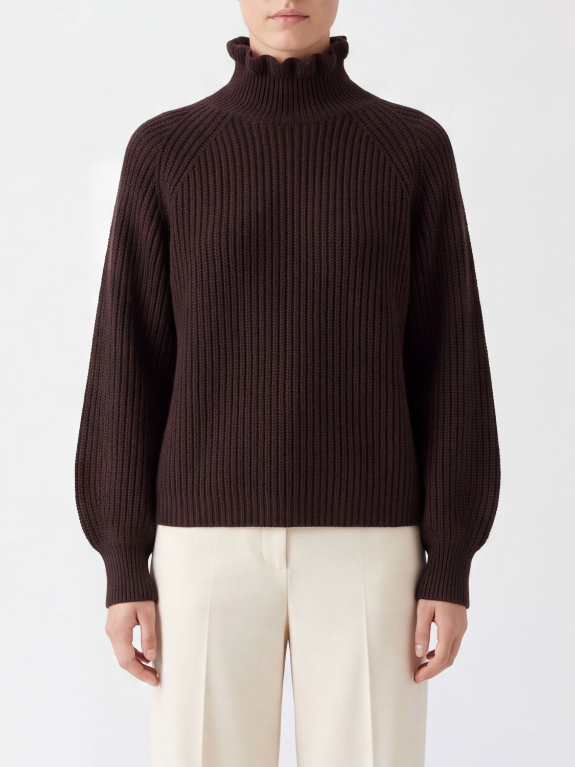Max Mara Women Max Mara Wool And Cashmere Turtleneck Jumper With Balloon Sleeves MAX MARA