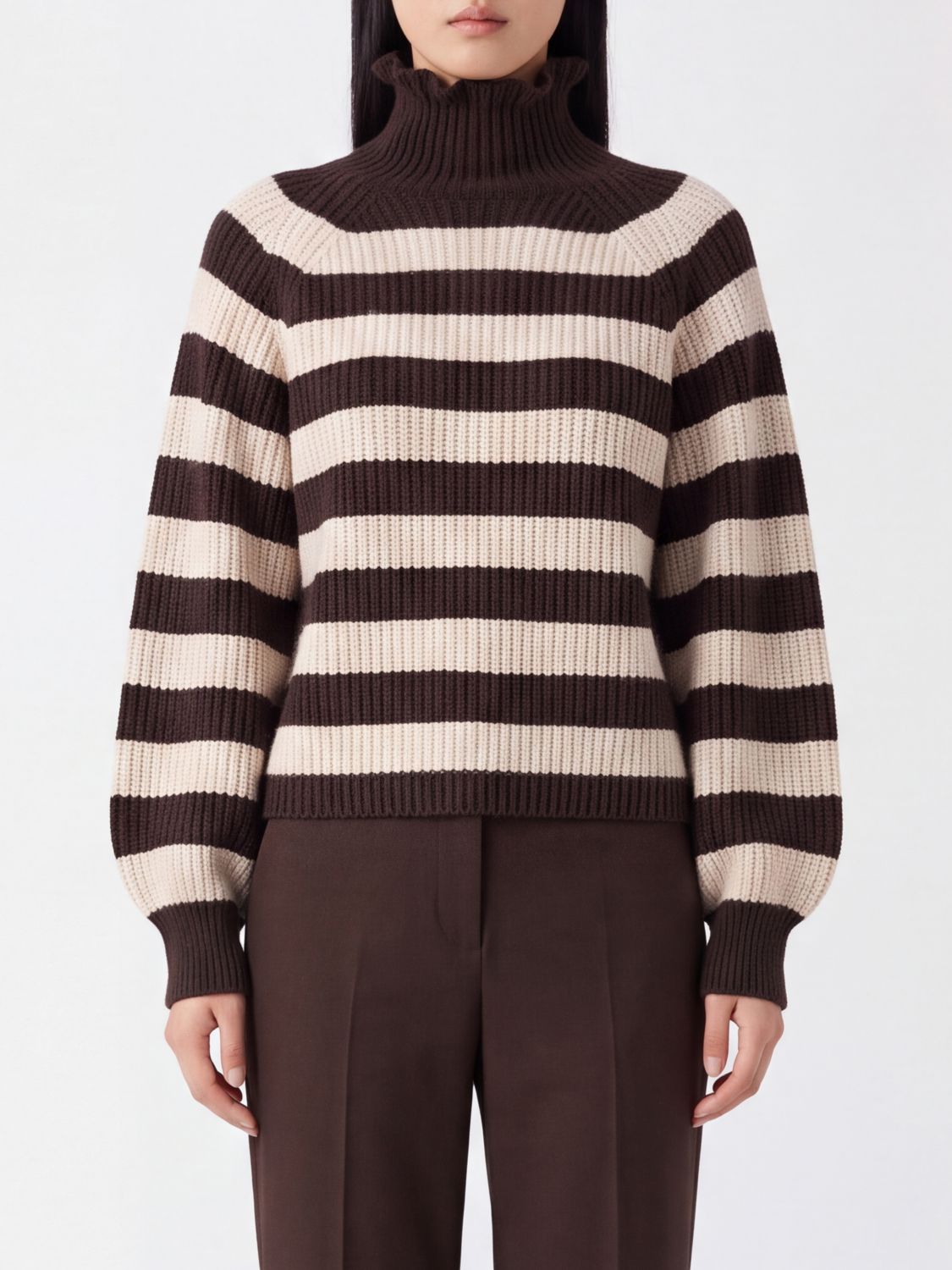 Max Mara Women Max Mara Wool And Cashmere Turtleneck Jumper With Balloon Sleeves MAX MARA