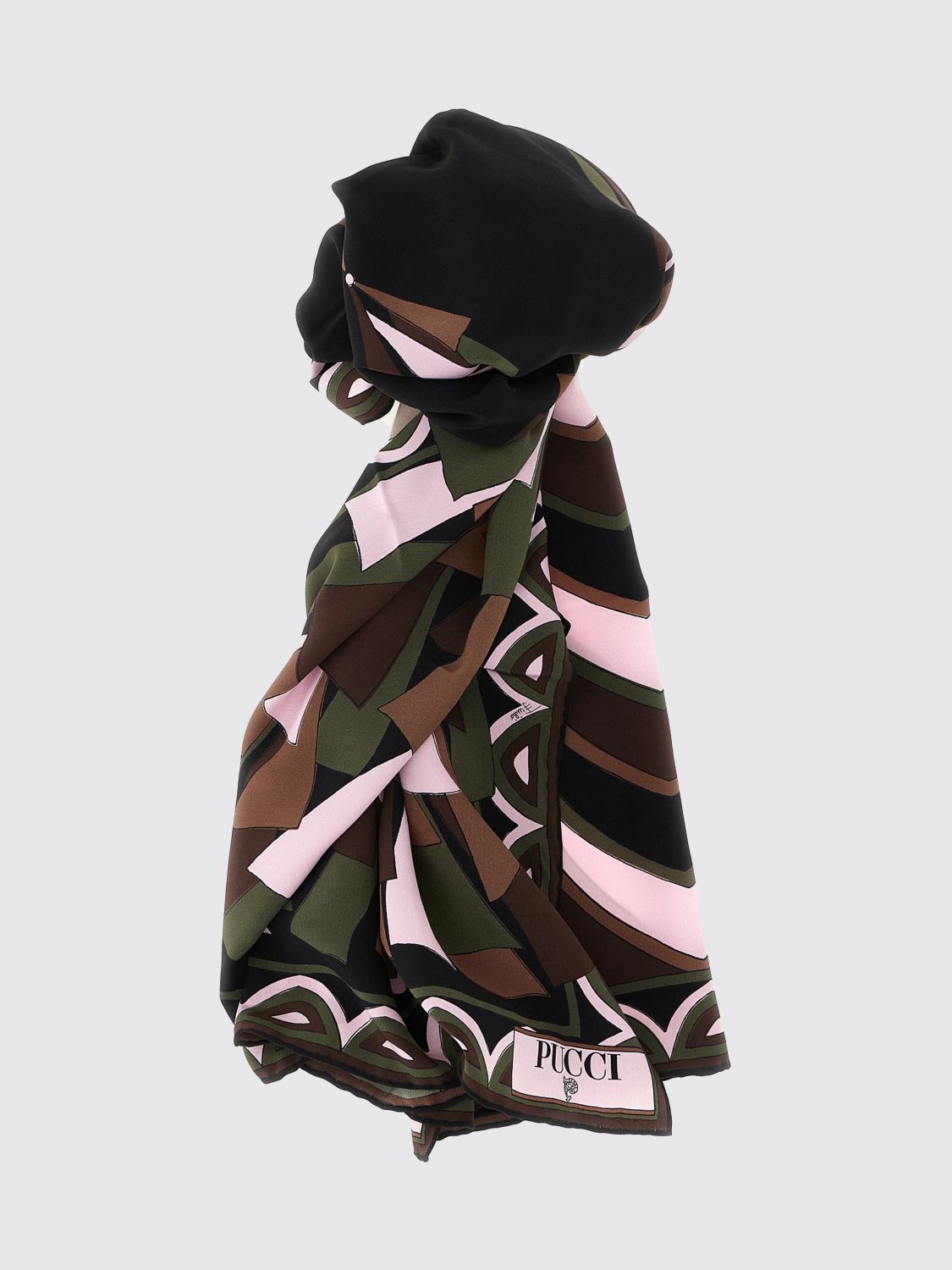 Pucci Women Square Silk Foulard Pucci With Iconic Abstract Print PUCCI