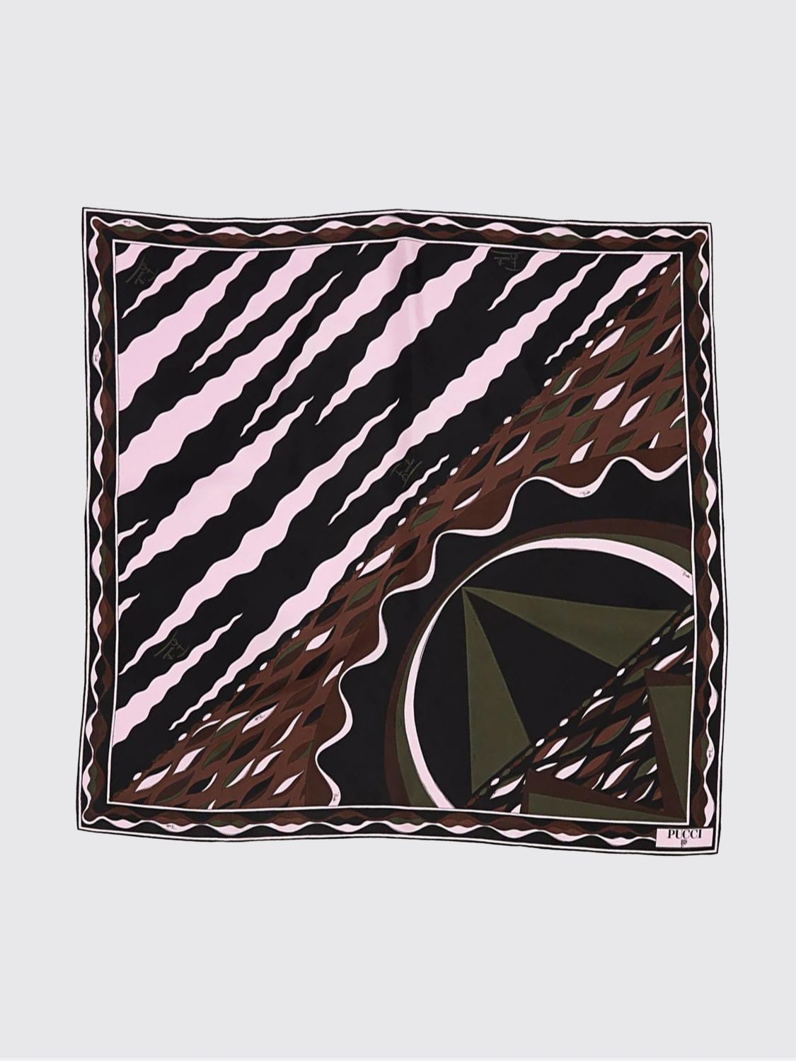 Pucci Women Square Silk Foulard Pucci With Abstract Print And Logo PUCCI