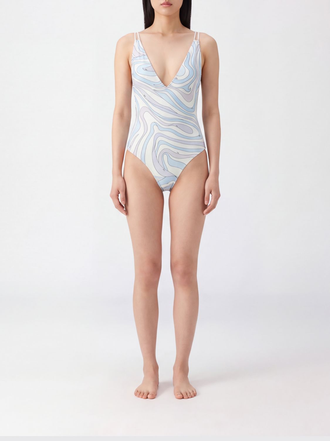 Pucci Women Pucci Printed One-Piece Swimsuit With Deep V-Neck PUCCI