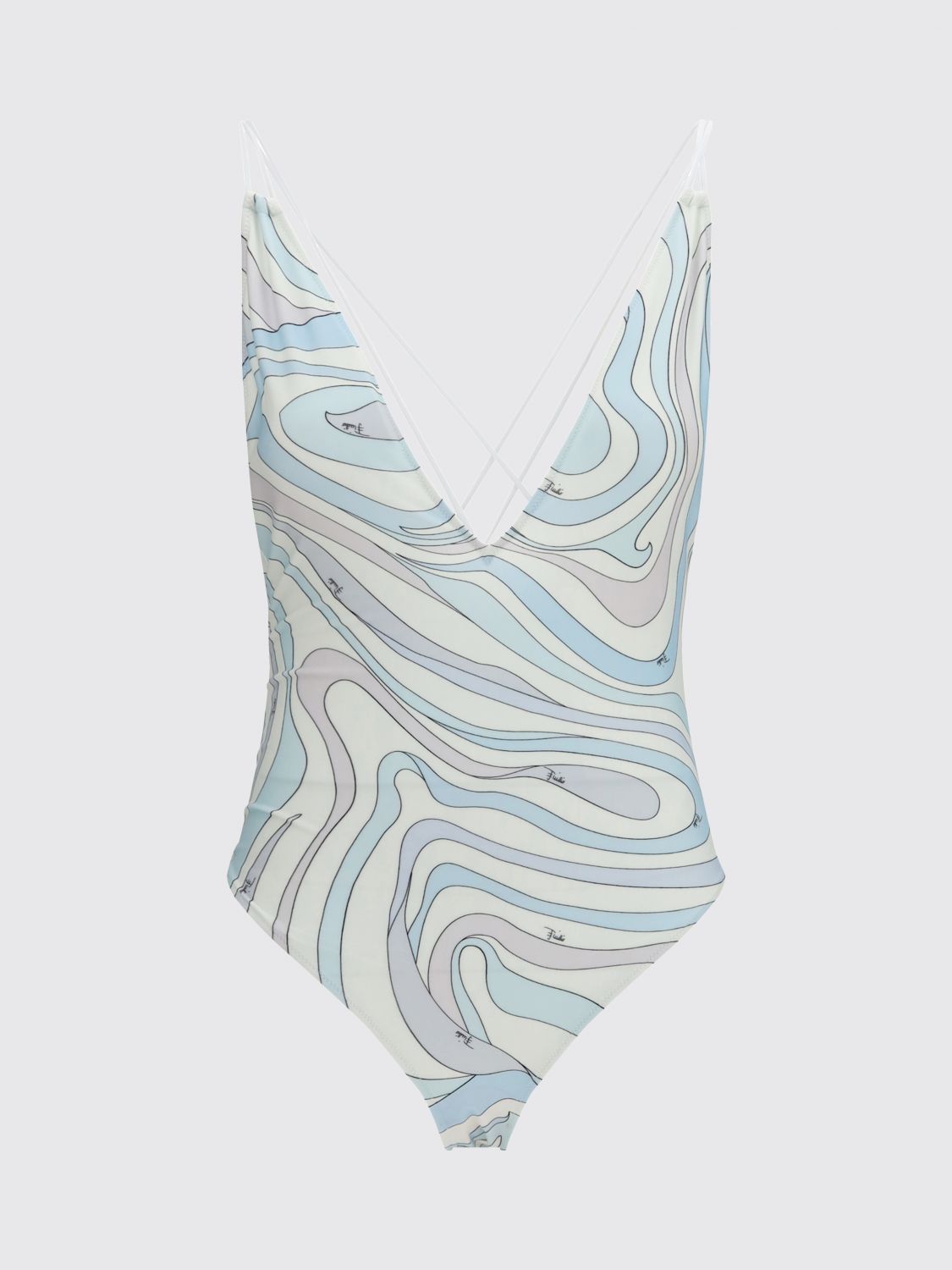 Pucci Women Pucci Printed One-Piece Swimsuit With Deep V-Neck PUCCI