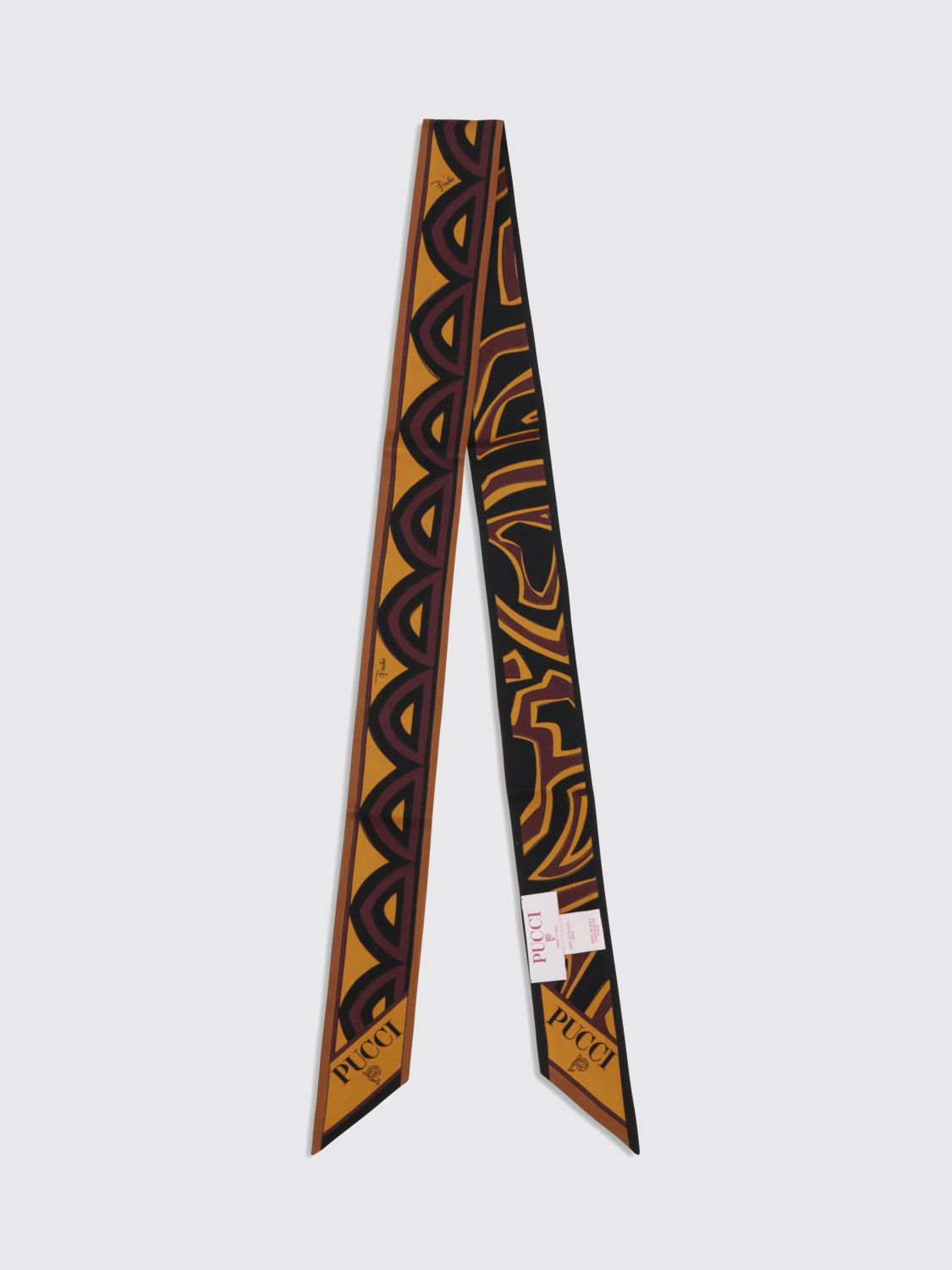 Pucci Women Pucci Fiamme And Baiadera Geometric Print Silk Bandeau Scarf PUCCI