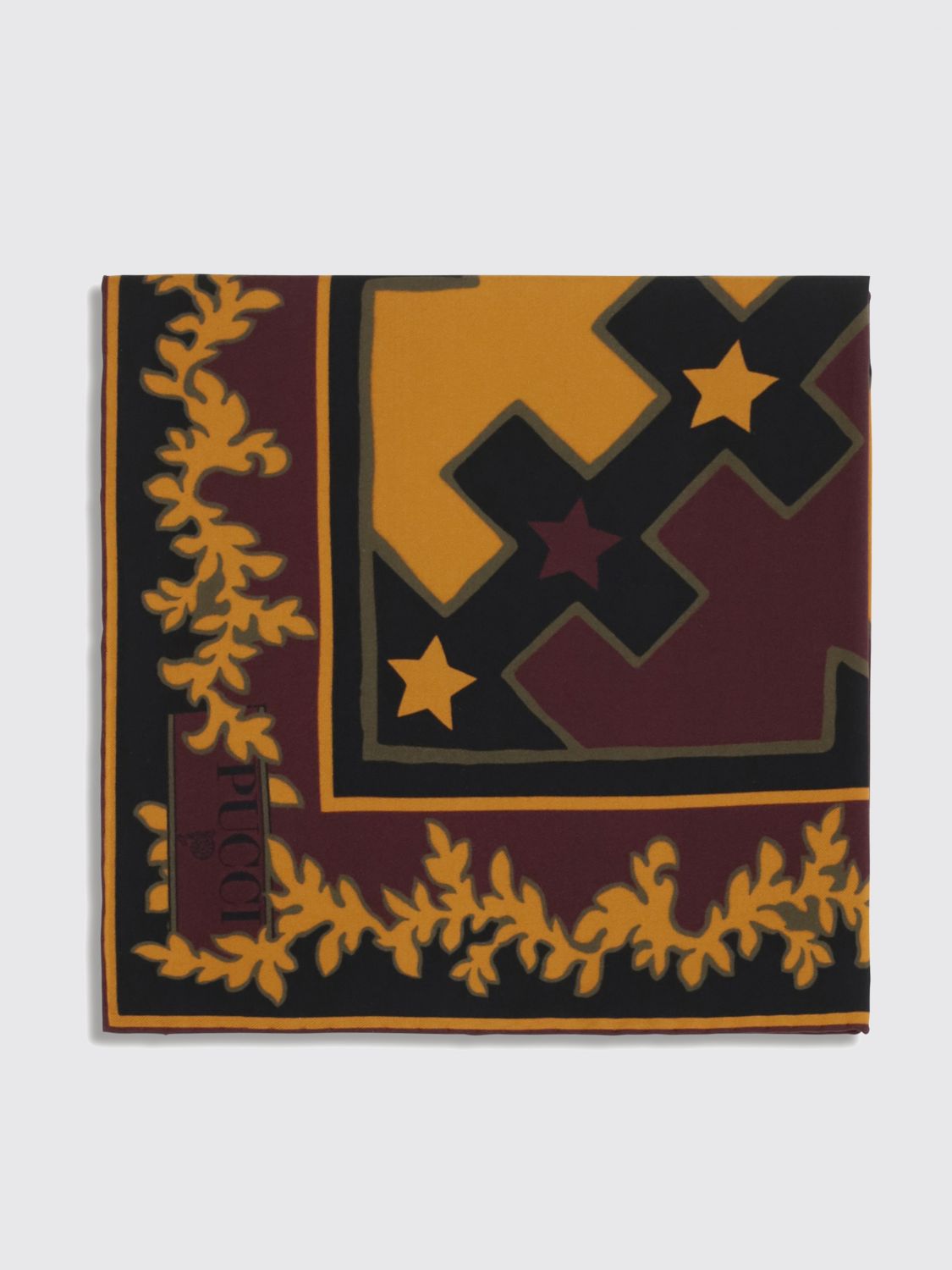 Pucci Women Pucci Geometric And Floral Print Square Silk Scarf PUCCI