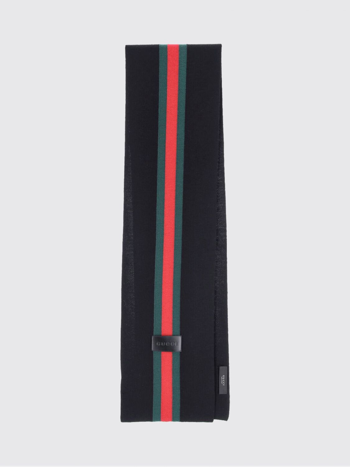 Gucci Men Gucci Web Stripe Wool Scarf GUCCI