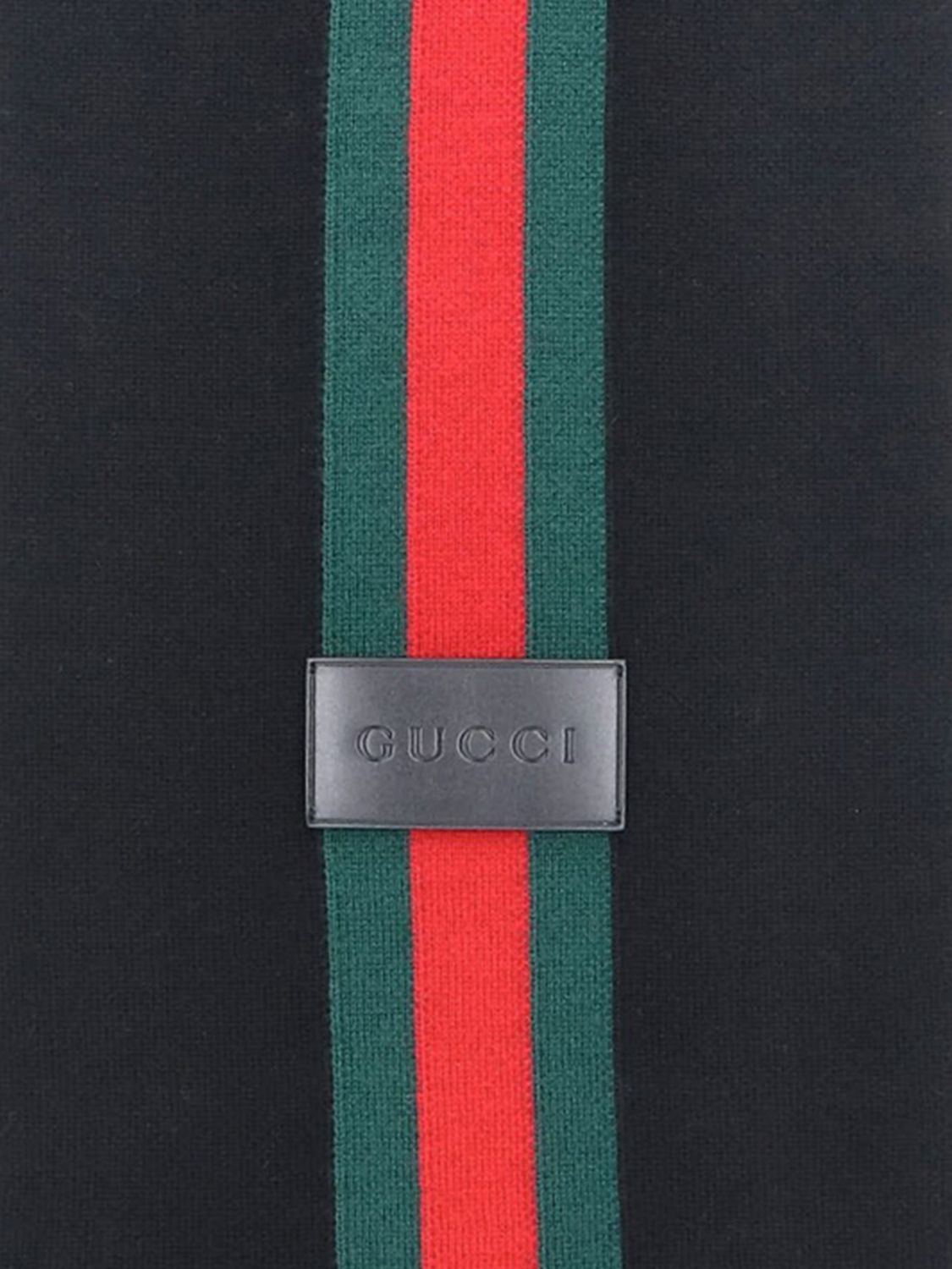 Gucci Men Gucci Web Stripe Wool Scarf GUCCI