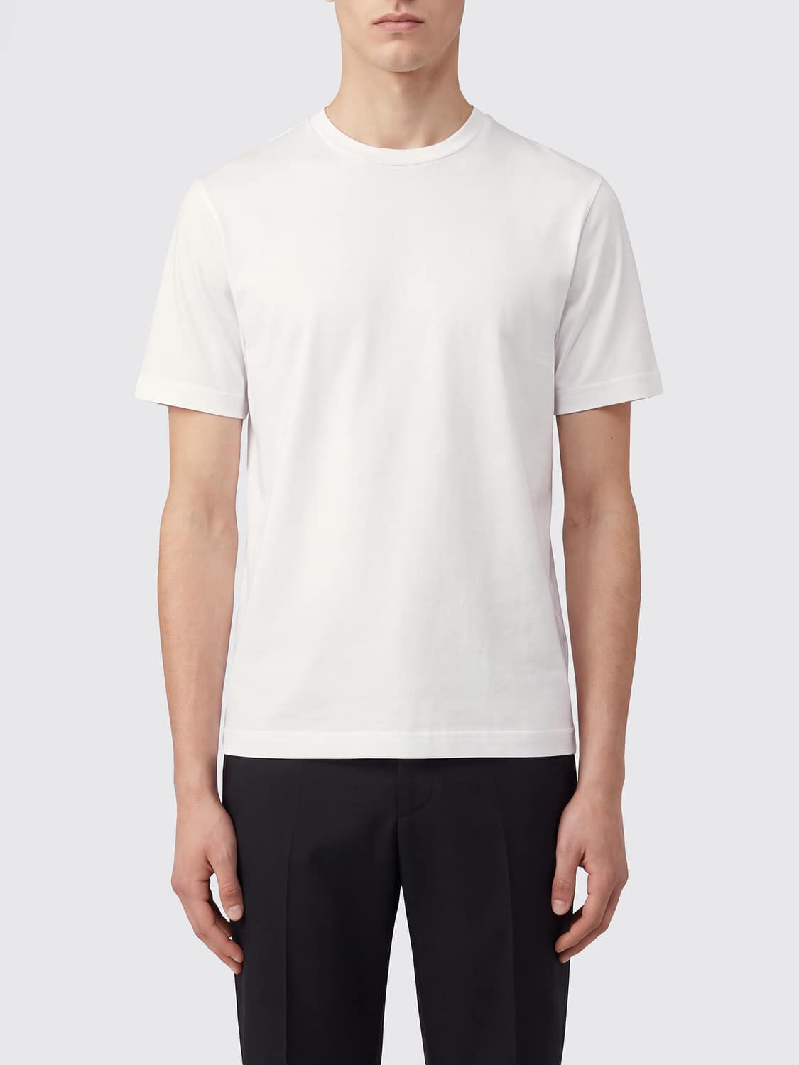 Bottega Veneta Men Bottega Veneta Short-Sleeved Pure Cotton Crewneck T-Shirt BOTTEGA VENETA