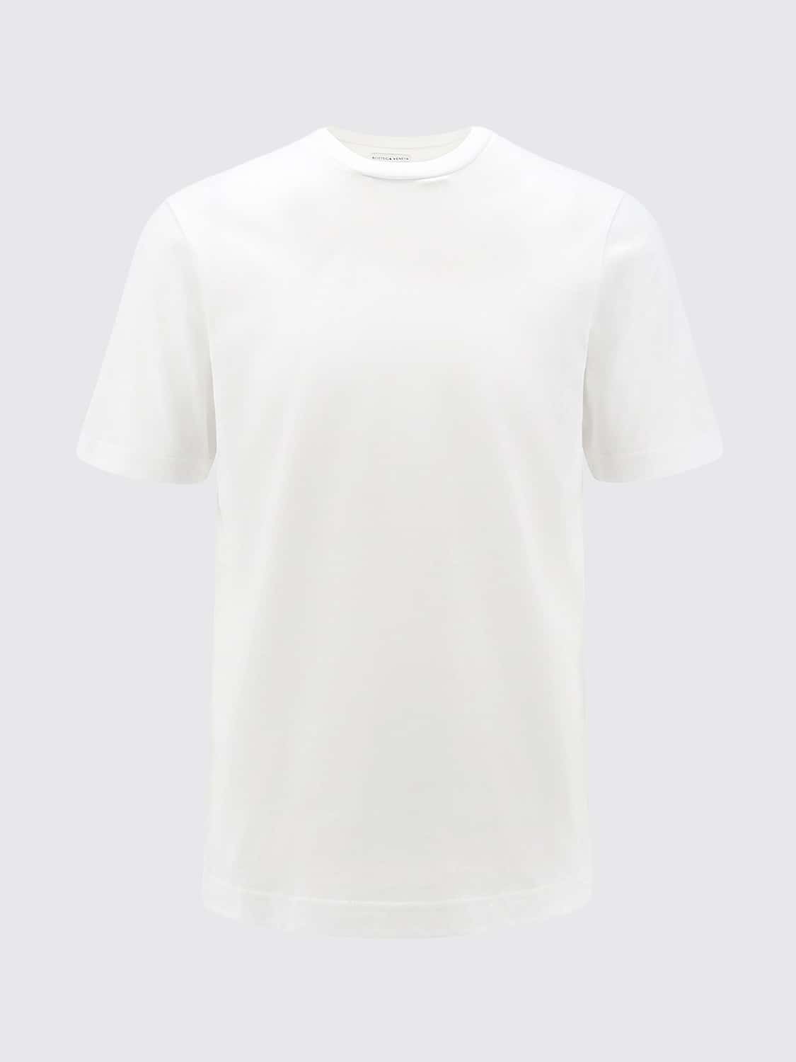 Bottega Veneta Men Bottega Veneta Short-Sleeved Pure Cotton Crewneck T-Shirt BOTTEGA VENETA