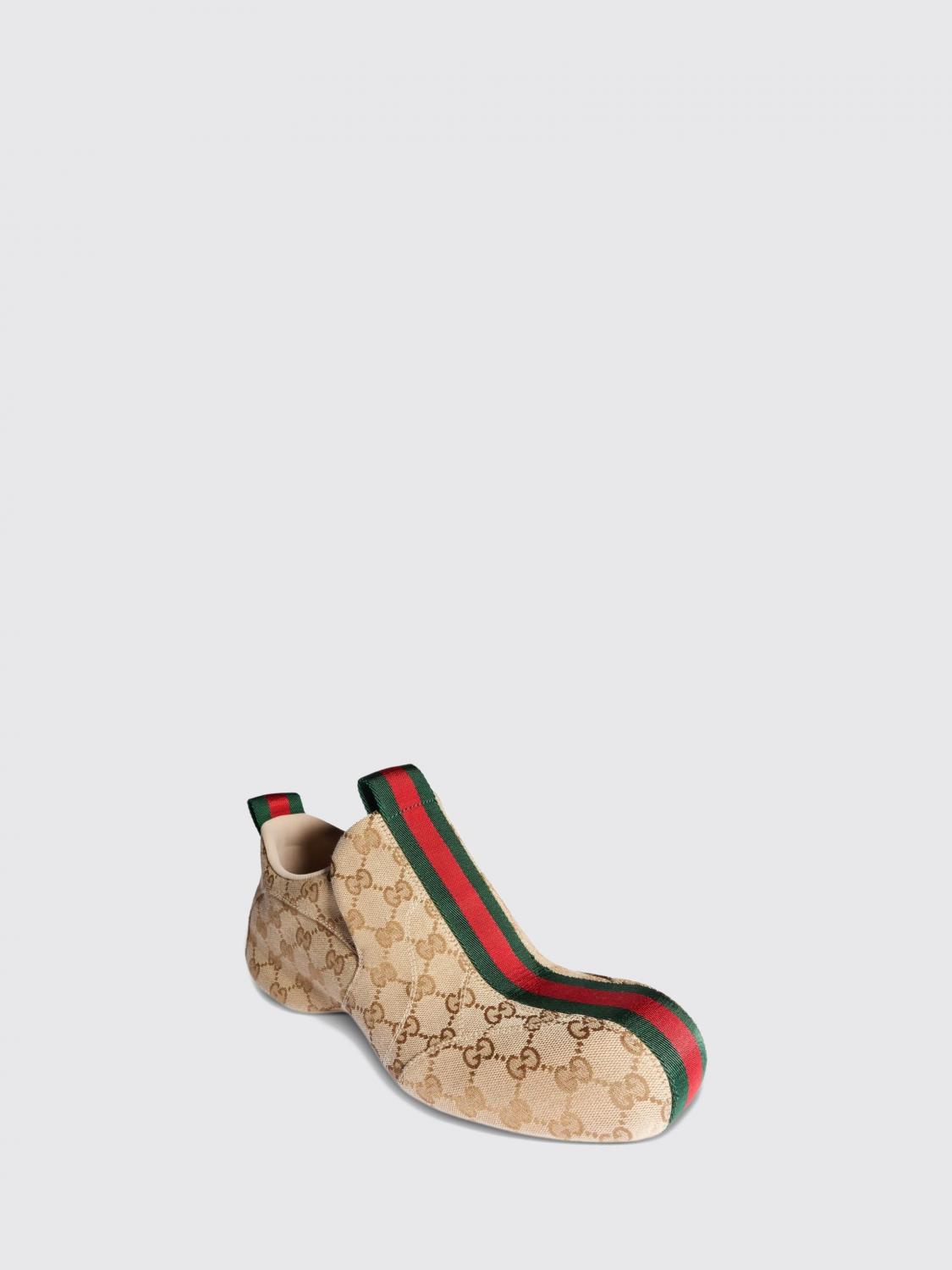 Gucci Men Slip-On Sneakers Gucci In Gg Monogram Jacquard Fabric With Web Detail GUCCI