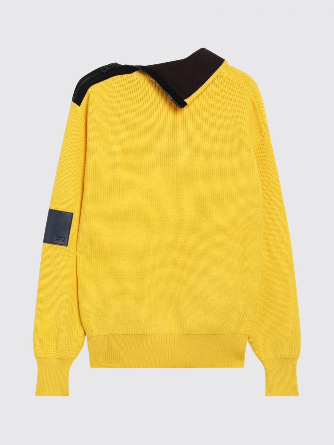 Loewe Women Loewe Relaxed Fit Wool Turtleneck With Side Zip And Patches LOEWE