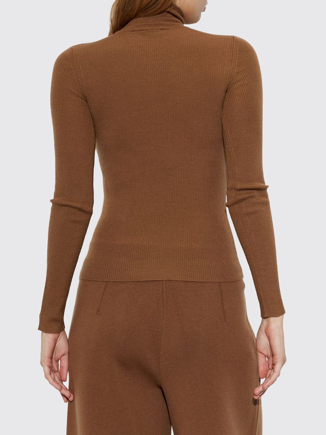 Max Mara Women Max Mara Slim Fit Ribbed Pure Virgin Wool Turtleneck MAX MARA