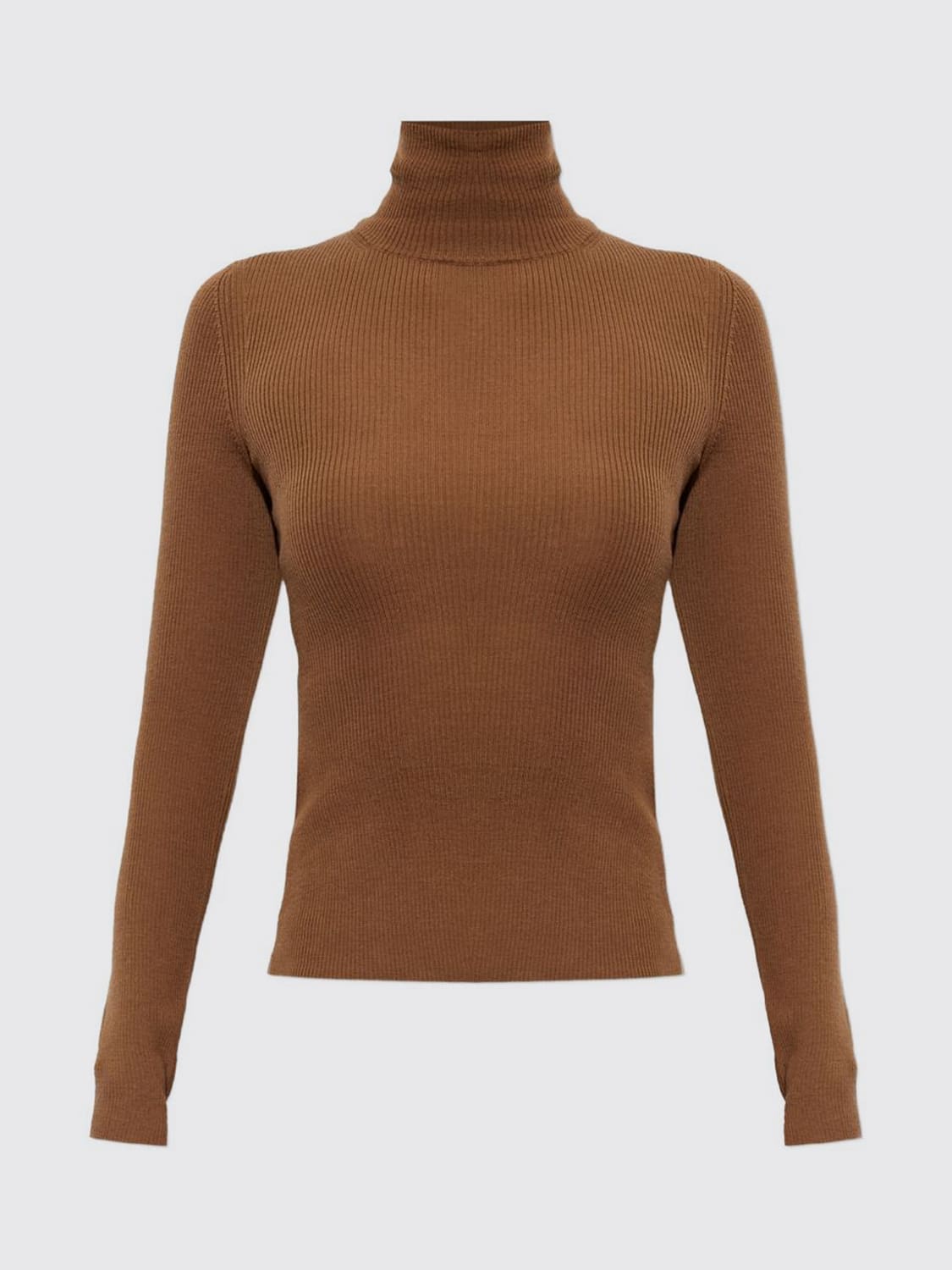 Max Mara Women Max Mara Slim Fit Ribbed Pure Virgin Wool Turtleneck MAX MARA