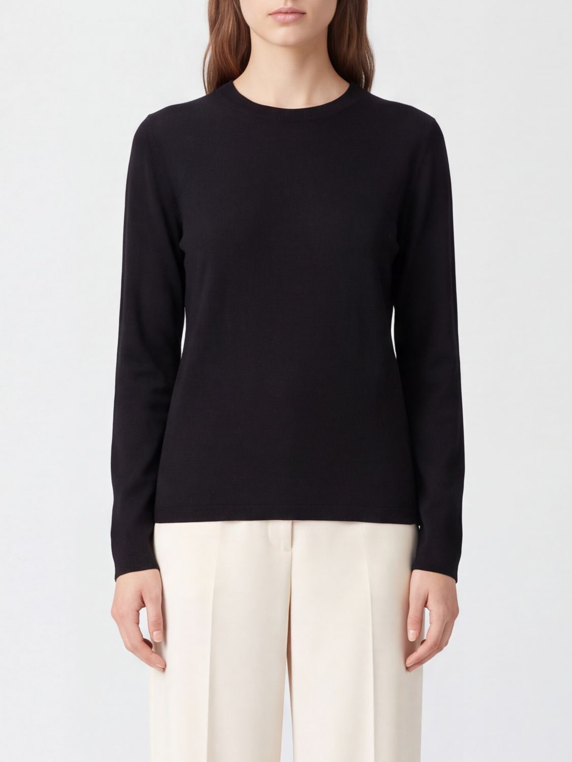 Max Mara Women Max Mara Pure Virgin Wool Relaxed Fit Crewneck Jumper With Dropped Shoulders MAX MARA