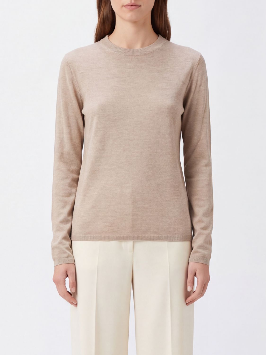 Max Mara Women Max Mara Pure Virgin Wool Relaxed Fit Crewneck Jumper With Dropped Shoulders MAX MARA