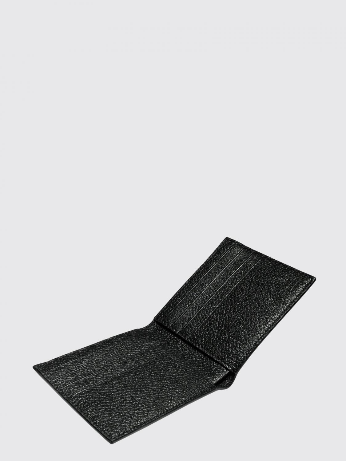 Gucci Men Gucci Bifold Wallet In Pebbled Leather With Web Detail And Eight Slots GUCCI
