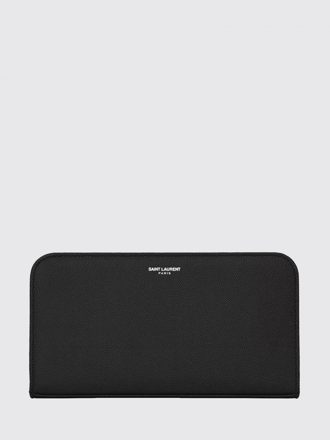 Saint Laurent Men Continental Zip-Around Wallet Saint Laurent In Grained Calfskin Leather SAINT LAURENT