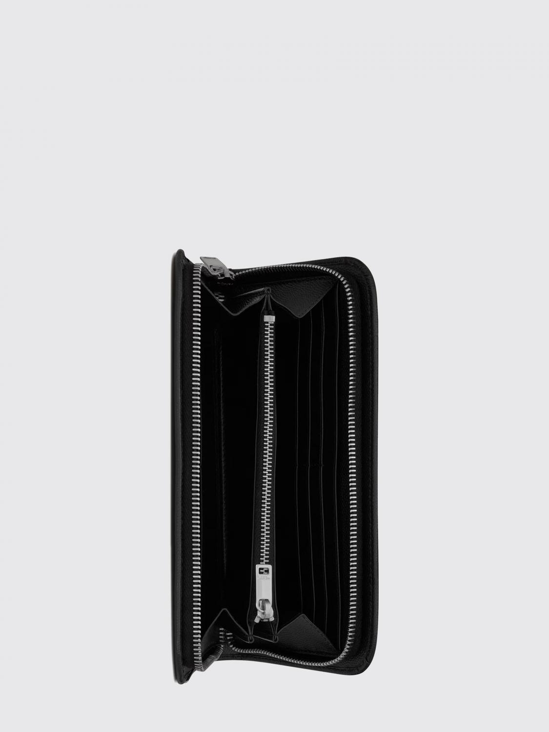 Saint Laurent Men Continental Zip-Around Wallet Saint Laurent In Grained Calfskin Leather SAINT LAURENT