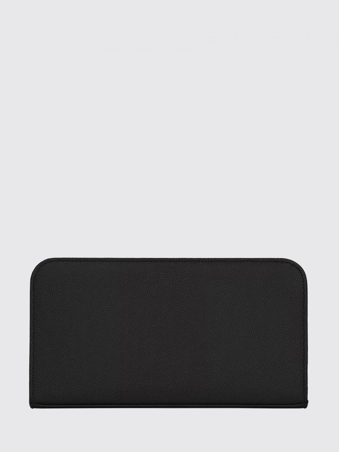 Saint Laurent Men Continental Zip-Around Wallet Saint Laurent In Grained Calfskin Leather SAINT LAURENT