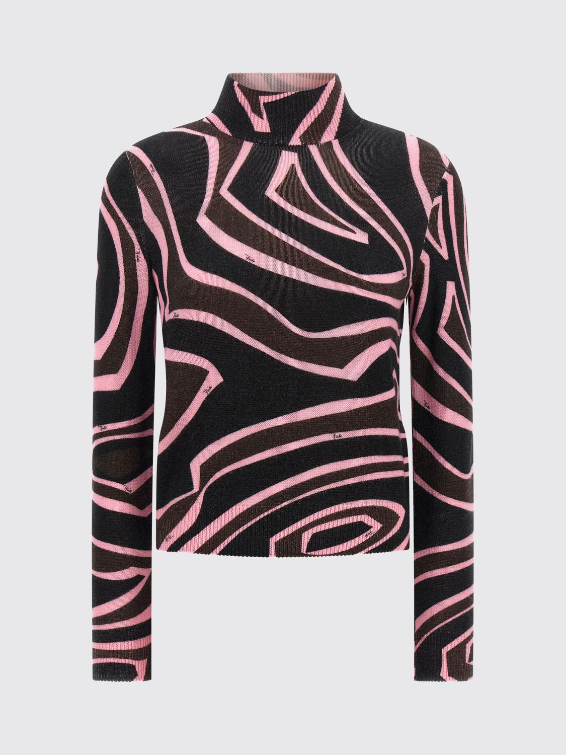 Pucci Women Pucci Abstract-Print Wool-Blend Slim Fit Turtleneck Jumper PUCCI