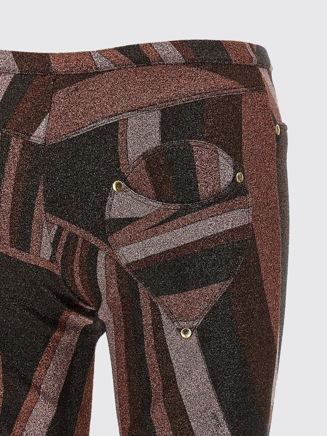 Pucci Women Iride Abstract Print Lurex Jersey Flared Trousers Pucci PUCCI