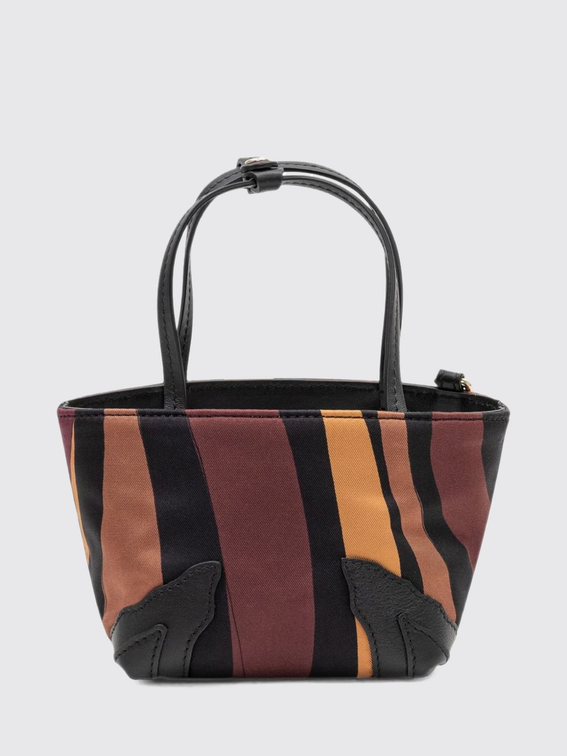 Pucci Women Pucci Palio Handbag In Multicolor Striped Silk With Double Leather Handles PUCCI