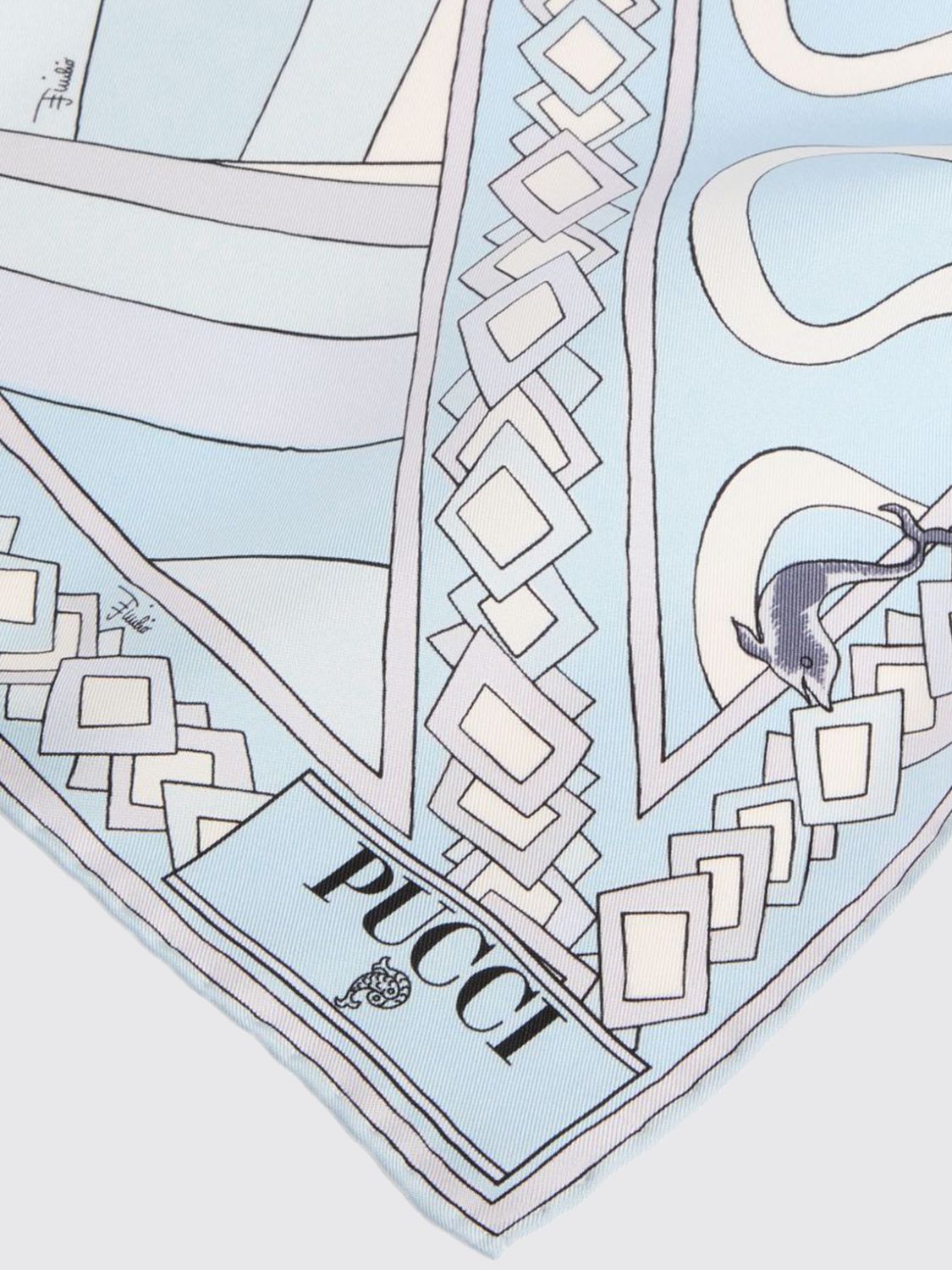 Pucci Women Pucci Vintage Design Foulard In Pure Silk With Fauna Print PUCCI