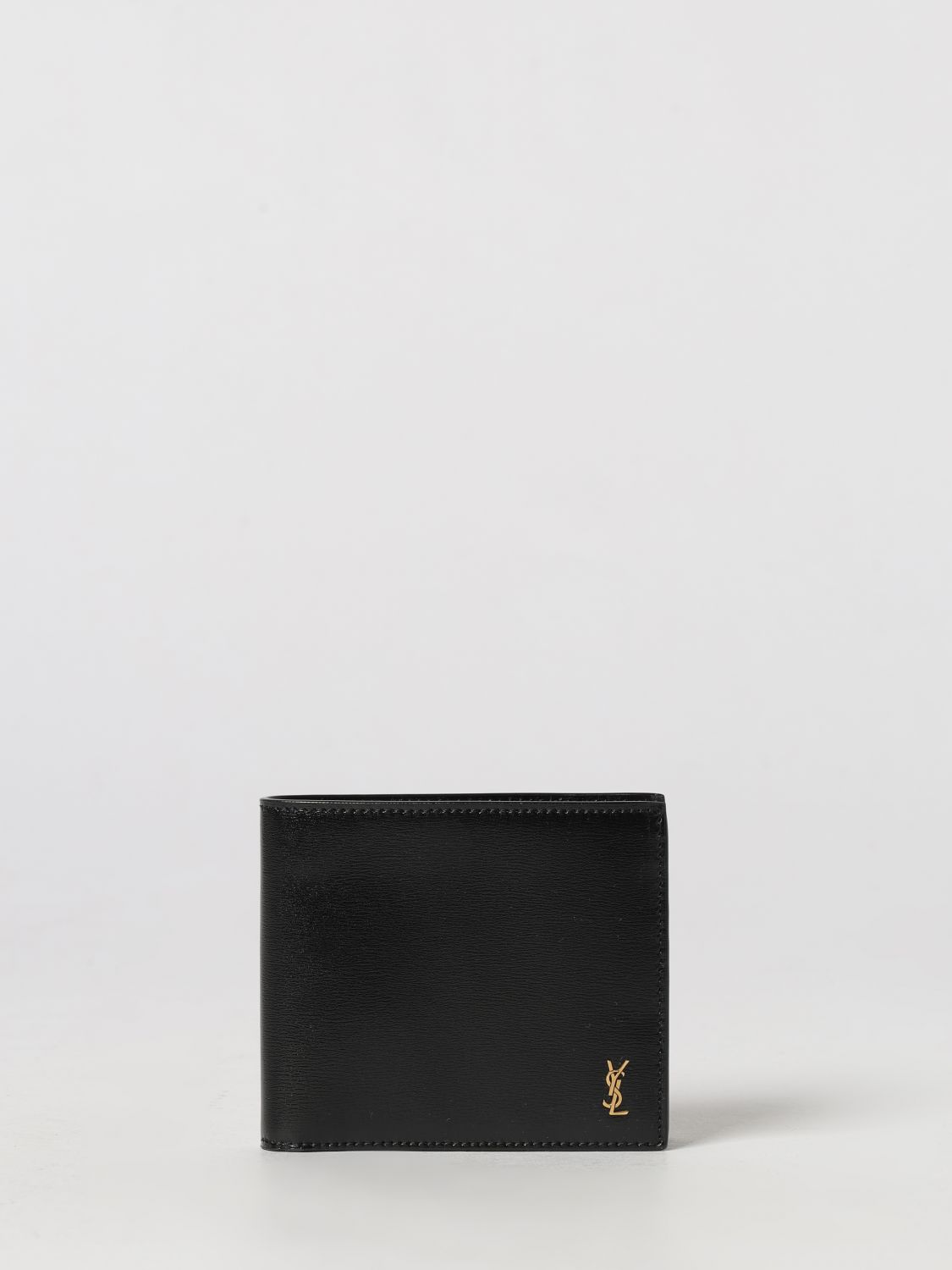 Saint Laurent Men Saint Laurent Tiny Cassandre Bifold Wallet In Leather With Ysl Monogram SAINT LAURENT