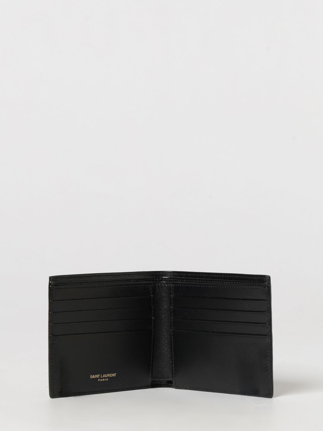 Saint Laurent Men Saint Laurent Tiny Cassandre Bifold Wallet In Leather With Ysl Monogram SAINT LAURENT