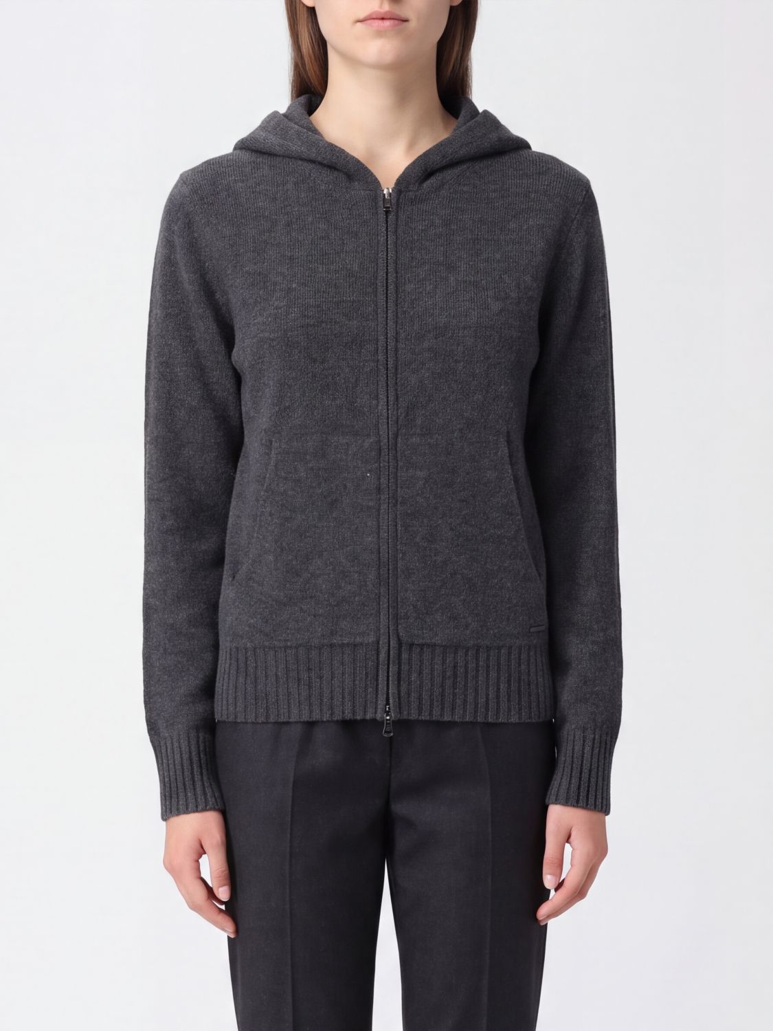 Max Mara Women Max Mara Pure Cashmere Zip-Up Hoodie MAX MARA