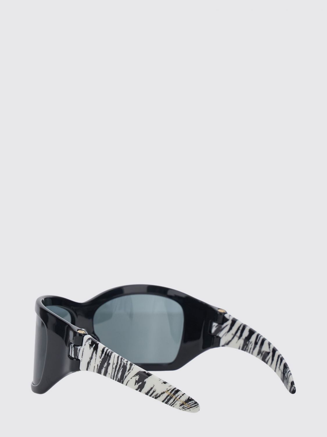 Bottega Veneta Women Bottega Veneta Zebra-Print Acetate Mask Sunglasses BOTTEGA VENETA