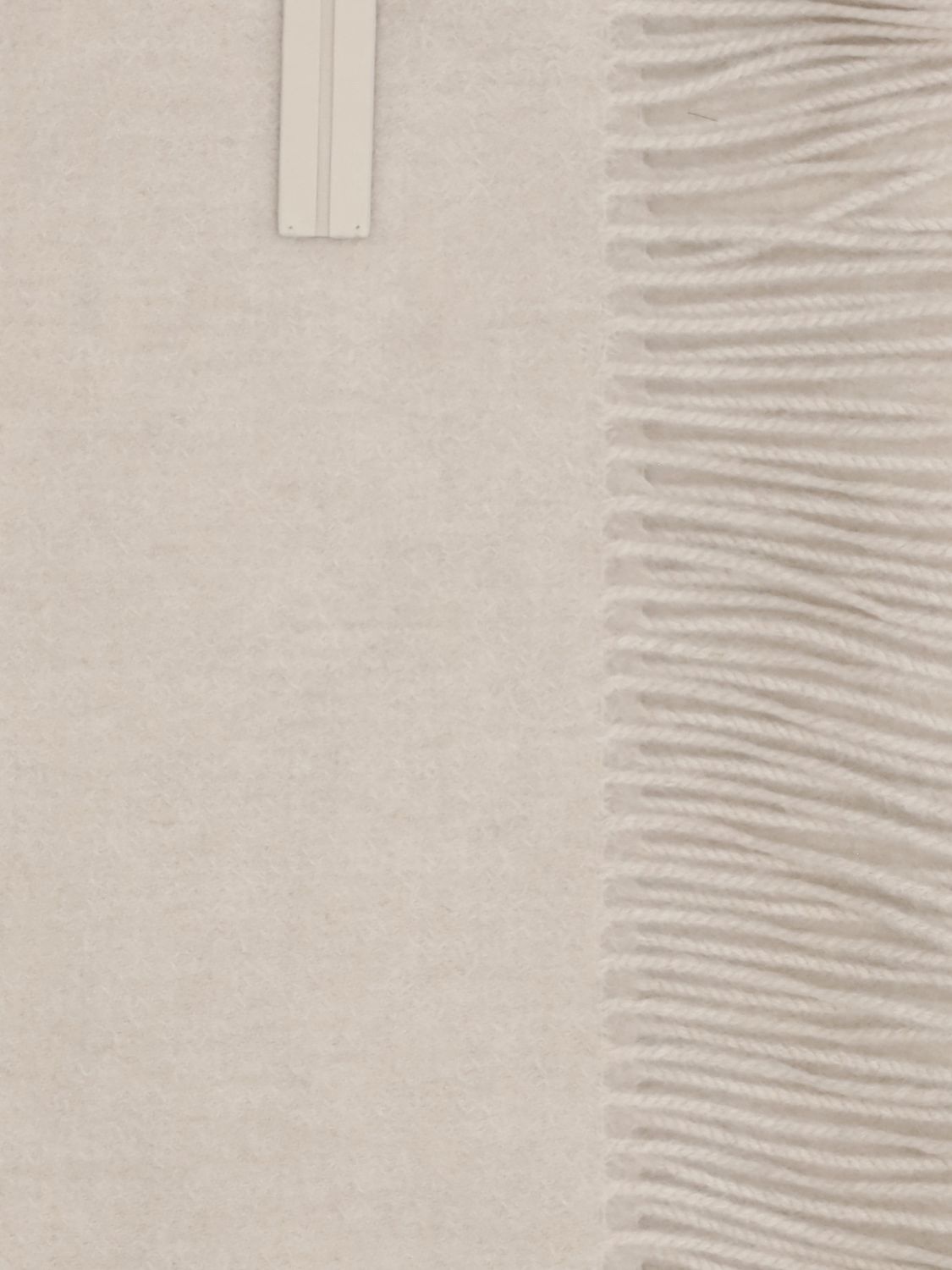 Zegna Men Zegna Rectangular 100% Cashmere Scarf With Fringed Hem And Logo ZEGNA