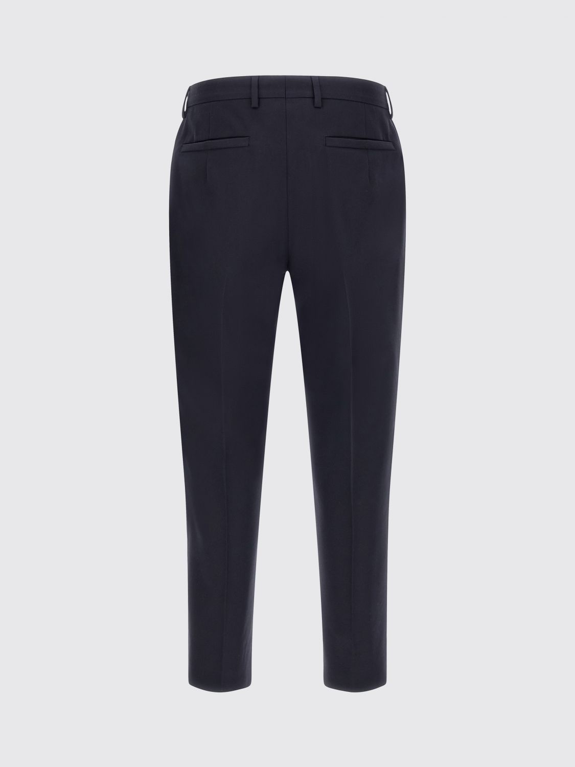 Zegna Men Zegna Slim Fit Cotton Tailored Trousers With Pleats ZEGNA