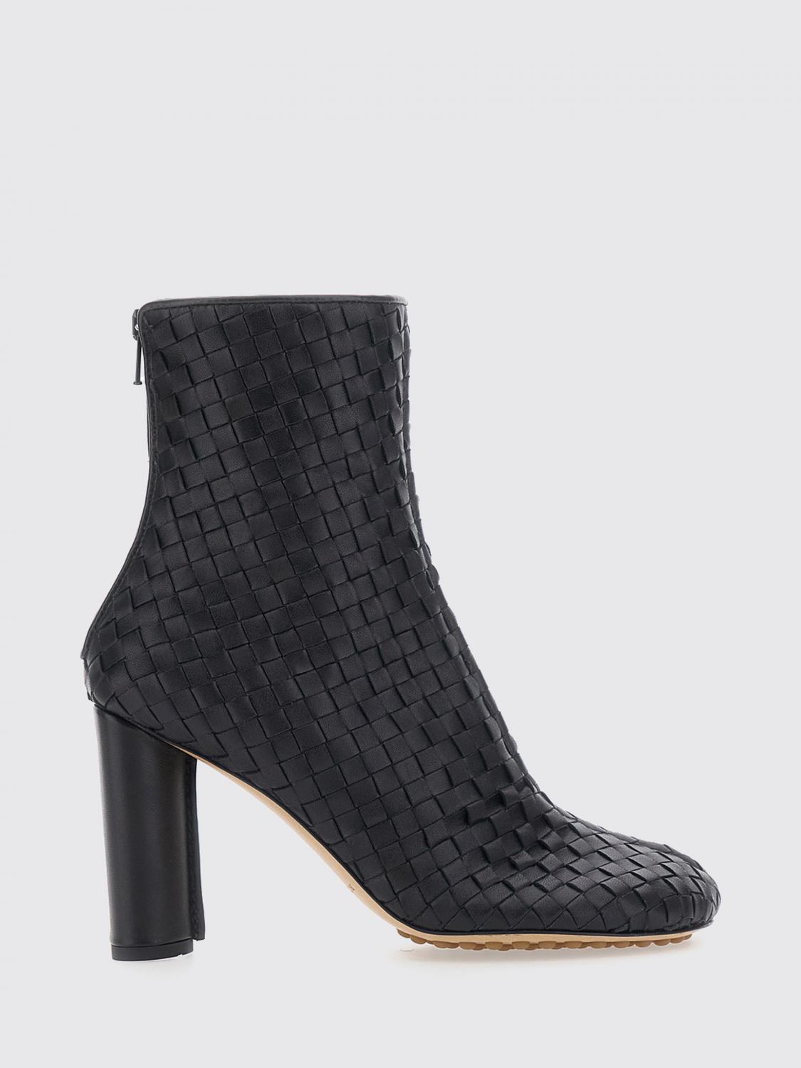 Bottega Veneta Women Bottega Veneta Cherry Intrecciato Leather High-Heel Ankle Boots BOTTEGA VENETA