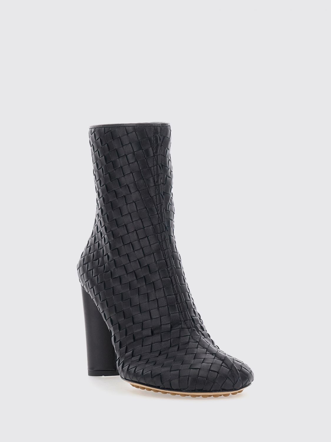 Bottega Veneta Women Bottega Veneta Cherry Intrecciato Leather High-Heel Ankle Boots BOTTEGA VENETA