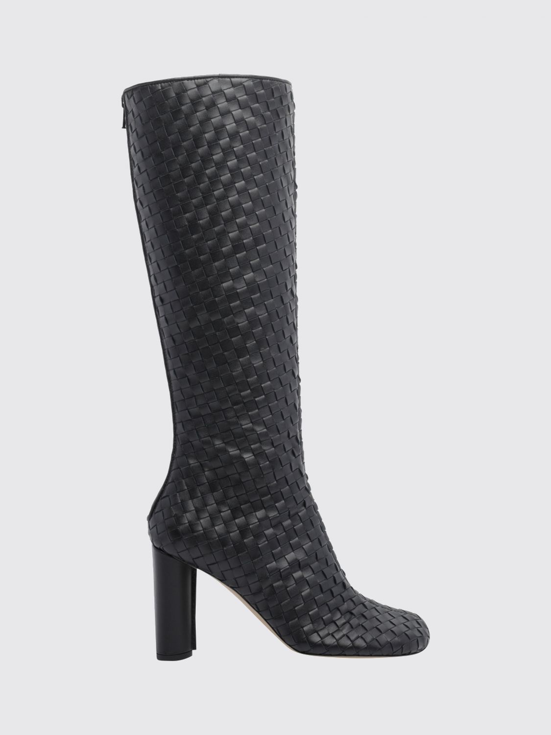 Bottega Veneta Women Bottega Veneta Cherry Intrecciato Leather High-Heel Knee-High Boots BOTTEGA VENETA