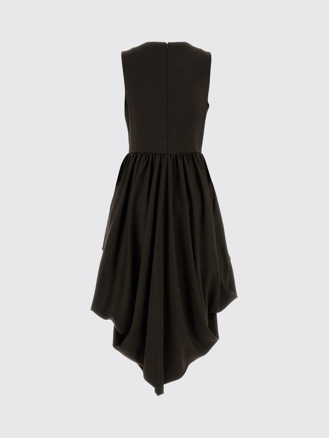 Loewe Women Loewe Sleeveless Slim Fit Asymmetrical Wool-Blend Midi Dress LOEWE