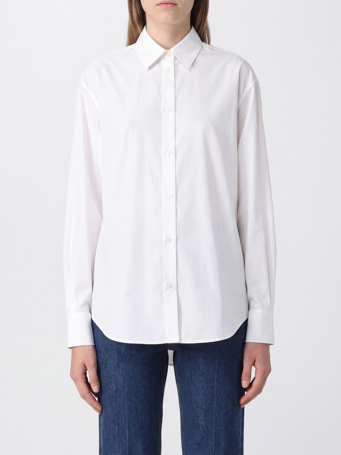 Loewe Women Slim Fit Cotton Shirt Loewe With French Collar And Concealed Placket LOEWE