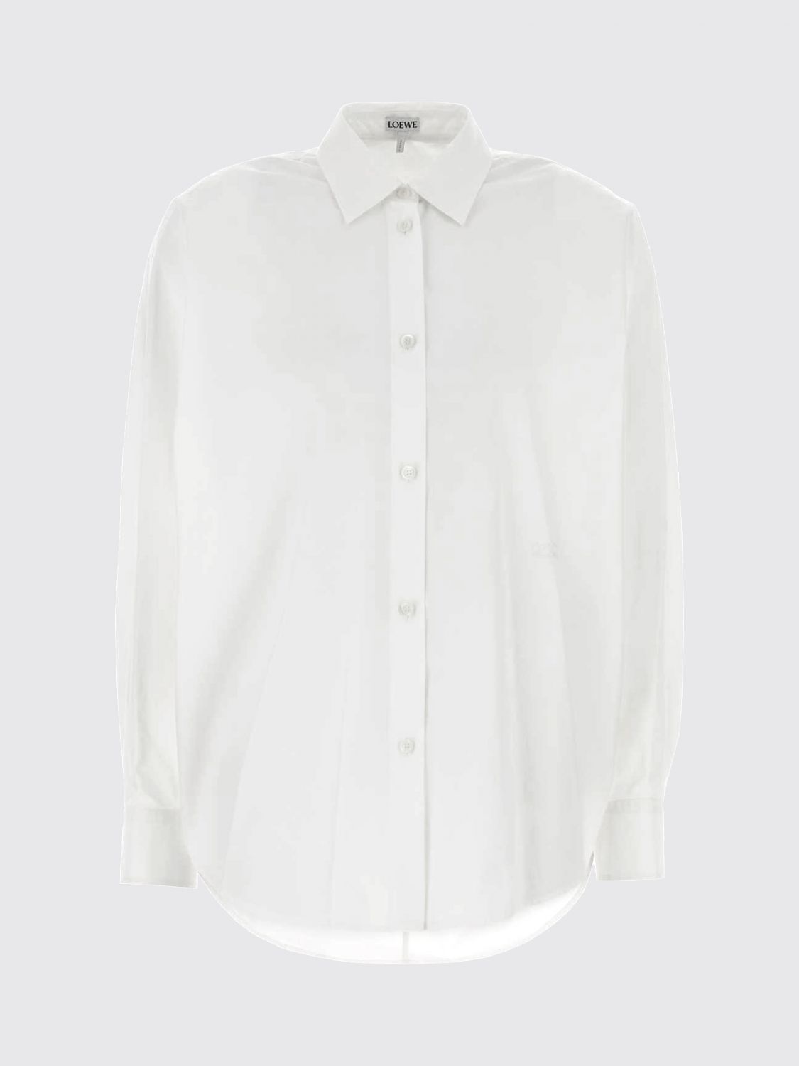 Loewe Women Slim Fit Cotton Shirt Loewe With French Collar And Concealed Placket LOEWE
