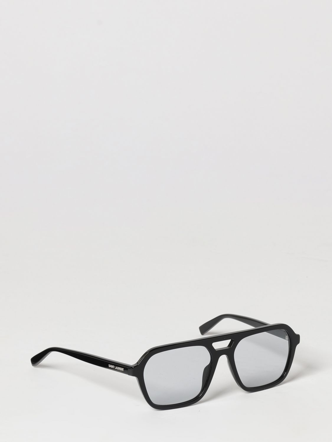 Saint Laurent Men Saint Laurent Aviator Sunglasses In Recycled Acetate With Double Bridge SAINT LAURENT
